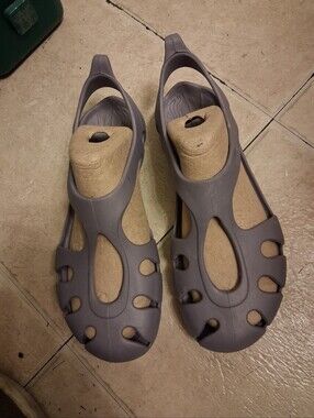 Women's Taupe Purple TRIBORD Slip-On Water-Friendly Sandals like Crocs Size 6
